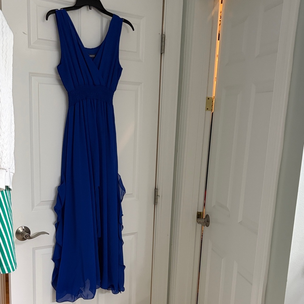 Size XL - Elegant Blue Sleeveless Dress